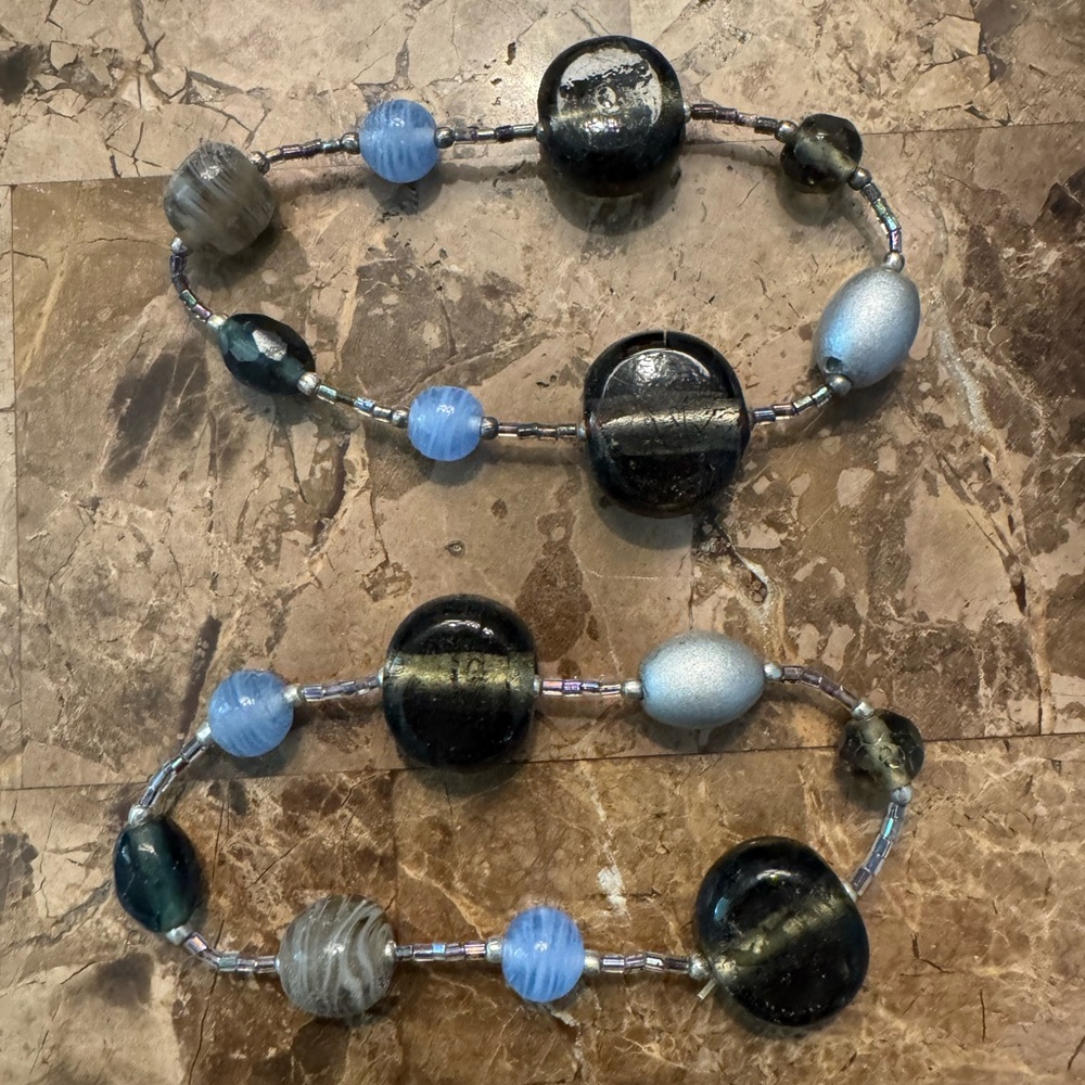 Premier Designs Blue and Silver Bracelets